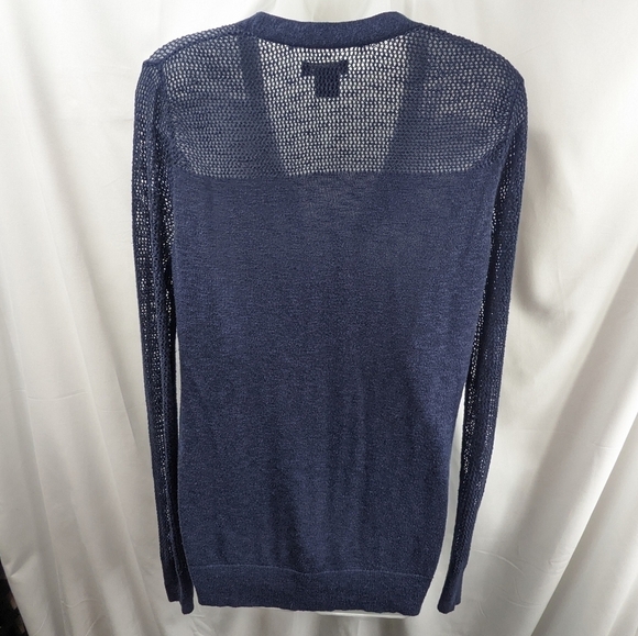 Lucky Brand Burnout Open Knit Cardigan Sz S - Picture 6 of 11